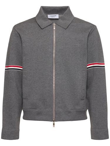 Veste Zippée En Coton Mélangé - THOM BROWNE - Modalova