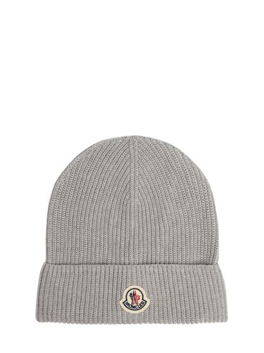 Logo Cotton Beanie - MONCLER - Modalova