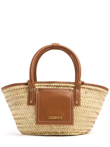 Sac En Cuir Et Raphia Le Petit Panier Soli - JACQUEMUS - Modalova