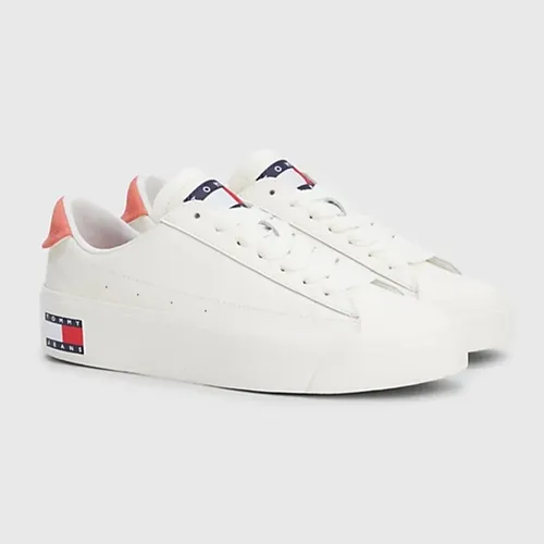 Basket Tommy Jeans Flag Femme Blanc - Tommy Jeans - Modalova