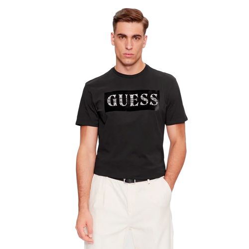 T shirt Guess Velvet Homme Noir - Guess - Modalova