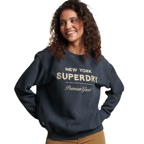 Sweat Superdry Metallic Femme Bleu - Superdry - Modalova