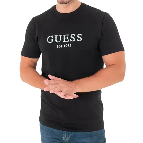 T shirt Guess EST 1981 Homme Noir - Guess - Modalova