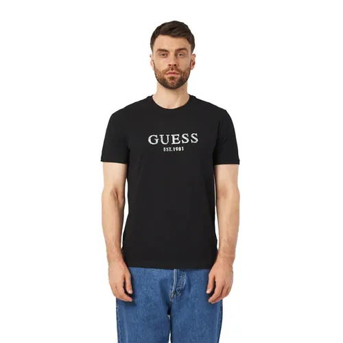 T shirt Guess EST 1981 Homme Noir - Guess - Modalova