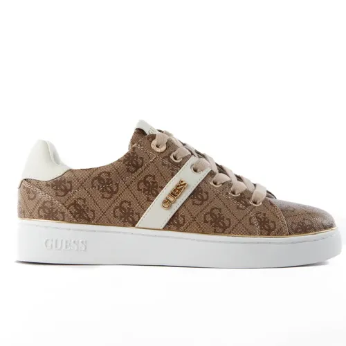 Basket Guess Britz Femme Beige - Guess - Modalova