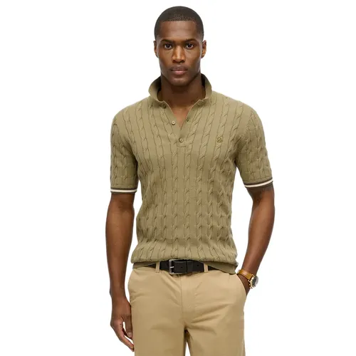 Polo Superdry maille Homme Kaki - Superdry - Modalova
