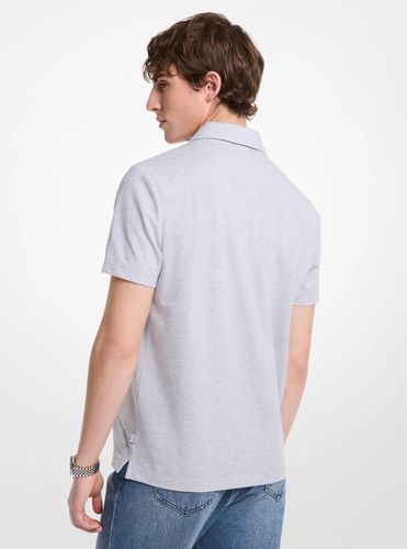 MK Polo zippé en piqué de coton mélangé - Michael Kors - Michael Kors Mens - Modalova