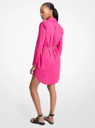 MK Robe chemise en coton extensible à ceinture - Michael Kors - MICHAEL Michael Kors - Modalova