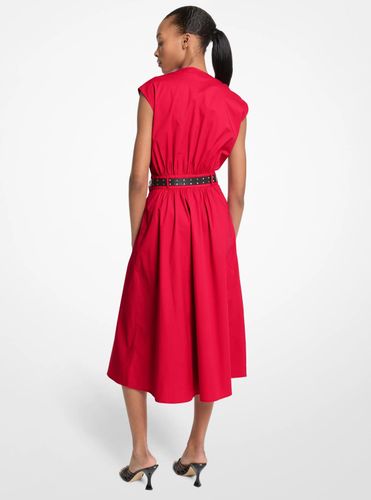 MK Robe à ceinture en popeline de coton extensible - Michael Kors - MICHAEL Michael Kors - Modalova