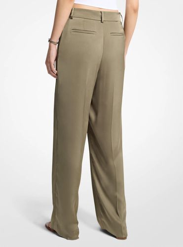 MK Pantalon à jambes larges en satin drapé - Michael Kors - MICHAEL Michael Kors - Modalova