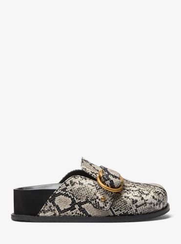 MK Sabot Jaden en cuir effet serpent en relief - Michael Kors - MICHAEL Michael Kors - Modalova