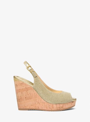 MK Sandale Rosie à semelle compensée et en maille chaîne à paillettes - Michael Kors - MICHAEL Michael Kors - Modalova