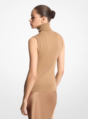 MK Pull à col roulé sans manches en cachemire - Michael Kors - MICHAEL KORS COLLECTION - Modalova