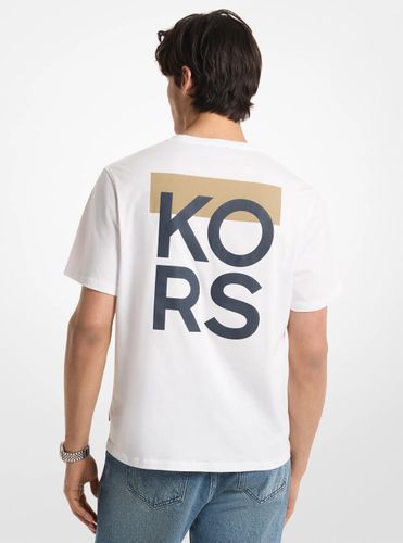 MK T-shirt en jersey de coton à logo graphique - Michael Kors - Michael Kors Mens - Modalova