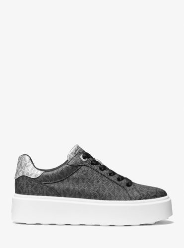 MK Basket Romey bicolore à semelle compensée et à logo Signature métallisé - Michael Kors - Michael Kors Outlet - Modalova