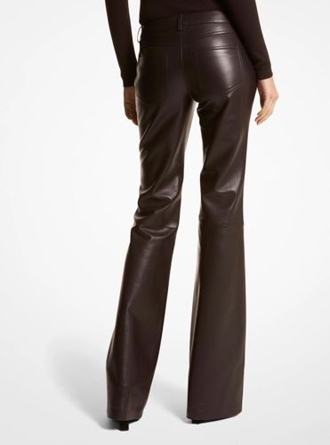 MK Pantalon évasé en cuir plongé - Michael Kors - MICHAEL KORS COLLECTION - Modalova