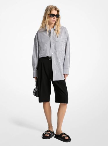 MK Chemise surdimensionnée en popeline de coton extensible à rayures - Michael Kors - Michael Kors Mens - Modalova