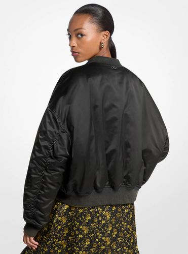 MK Veste bomber en satin ciré - Michael Kors - MICHAEL Michael Kors - Modalova