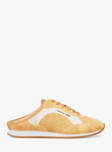 MK Basket Avi sans lacets en daim - Michael Kors - Michael Kors Outlet - Modalova