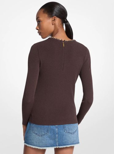 MK Pull en mélange de viscose côtelé - Michael Kors - MICHAEL Michael Kors - Modalova