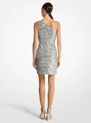 MK Robe asymétrique en tulle extensible à sequins - Michael Kors - MICHAEL KORS COLLECTION - Modalova
