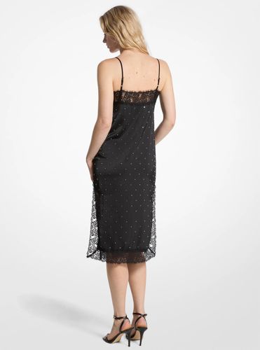 MK Robe à bretelles en satin cloutée - Michael Kors - MICHAEL Michael Kors - Modalova