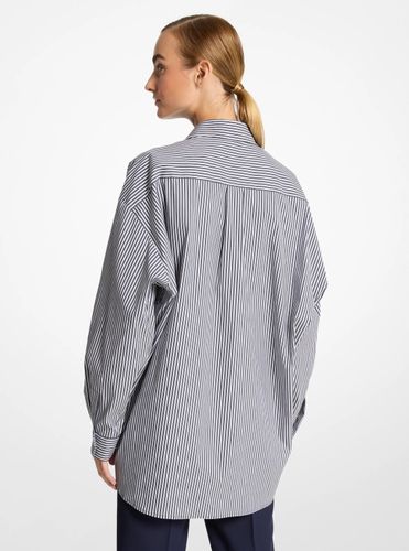 MK Chemise rayée surdimensionnée en popeline de coton extensible - Michael Kors - MICHAEL KORS COLLECTION - Modalova