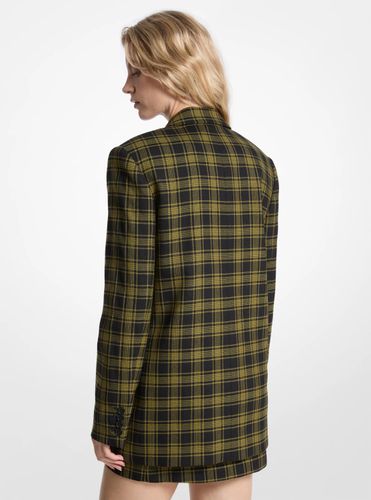 MK Blazer en laine extensible à motif écossais - Michael Kors - MICHAEL Michael Kors - Modalova