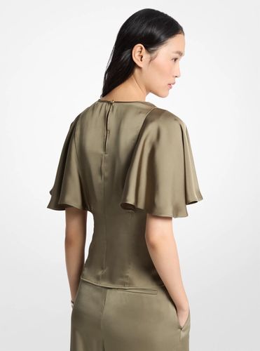 MK Chemisier en satin à manches cape - Michael Kors - MICHAEL Michael Kors - Modalova