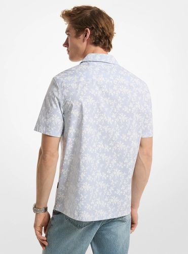 MK Chemise à manches courtes en coton extensible à fleurs - Michael Kors - Michael Kors Mens - Modalova
