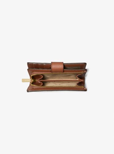 MK Portefeuille de taille moyenne en cuir à grain croisé - Michael Kors - Michael Kors Outlet - Modalova