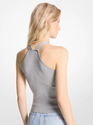 MK Débardeur ras-de-cou à découpe en tricot métallisé extensible - Michael Kors - MICHAEL Michael Kors - Modalova