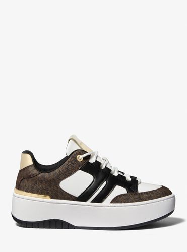 MK Basket Ryder à semelle compensée en mélange de matières - Michael Kors - MICHAEL Michael Kors - Modalova