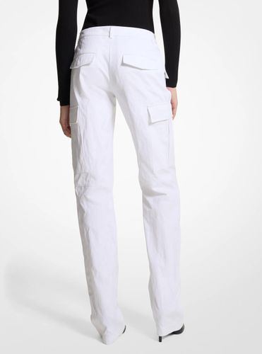MK Pantalon cargo en gabardine de coton froissé - Michael Kors - MICHAEL KORS COLLECTION - Modalova