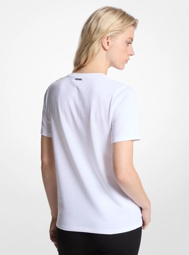 MK T-shirt en jersey de coton avec imprimé breloque logo - Michael Kors - MICHAEL Michael Kors - Modalova