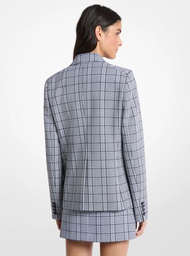MK Blazer en crêpe extensible à carreaux - Michael Kors - MICHAEL Michael Kors - Modalova