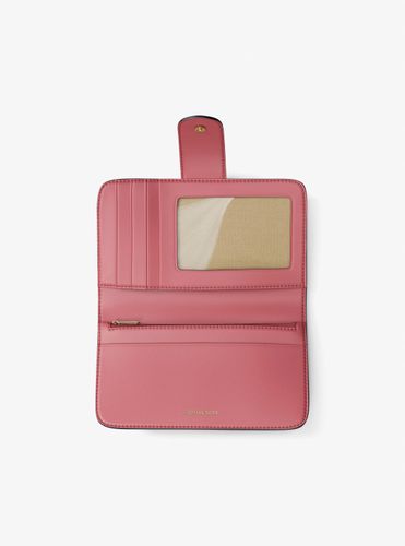 MK Portefeuille de taille moyenne en cuir grainé à couleurs contrastées à logo et à breloque MK Pop - Michael Kors - MICHAEL Michael Kors - Modalova