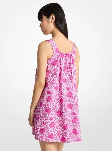 MK Mini-robe en popeline de coton à imprimé fleuri - Michael Kors - MICHAEL Michael Kors - Modalova