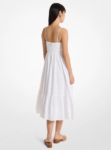 MK Robe mi-longue en popeline de coton - Michael Kors - MICHAEL Michael Kors - Modalova