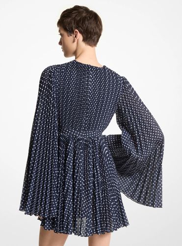 MK Robe plissée en crêpe georgette à pois - Michael Kors - MICHAEL KORS COLLECTION - Modalova