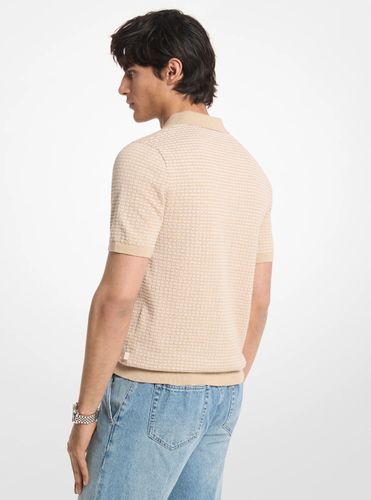 MK Polo en coton à rayures texturées - Michael Kors - Michael Kors Mens - Modalova
