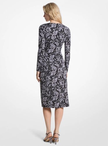 MK Robe froncée en jersey mat à imprimé cachemire - Michael Kors - MICHAEL Michael Kors - Modalova
