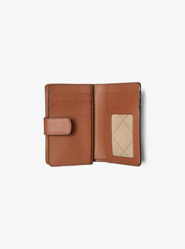 MK Portefeuille de taille moyenne en cuir à grain croisé - Michael Kors - Michael Kors Outlet - Modalova