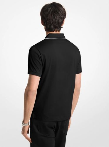 MK Polo en jersey de coton avec bordure à logo - Michael Kors - Michael Kors Mens - Modalova