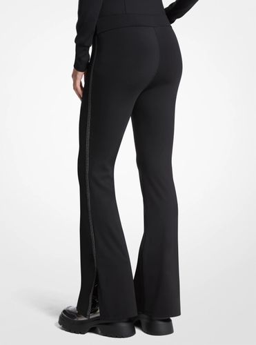 MK Legging flare en nylon extensible avec bande à logos - Michael Kors - MICHAEL Michael Kors - Modalova