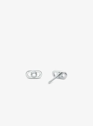 MK Très petites boucles d'oreilles à maillons Astor, en sterling plaqué en métal précieux - Michael Kors - Modalova
