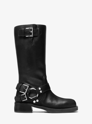 MK Botte de moto Crosby en cuir - Michael Kors - MICHAEL Michael Kors - Modalova