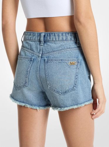 MK Short Gisele en denim effiloché - Michael Kors - MICHAEL Michael Kors - Modalova