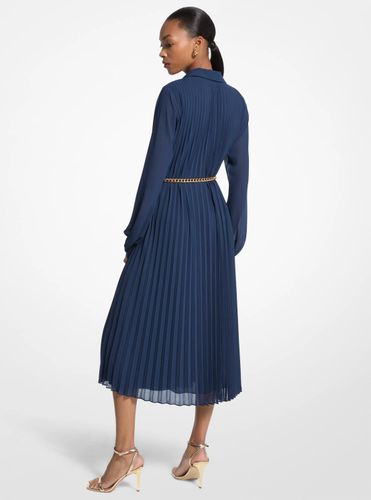 MK Robe chemise plissée en georgette - Michael Kors - MICHAEL Michael Kors - Modalova