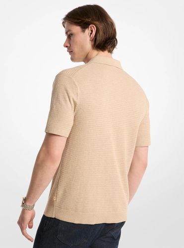 MK Polo zippé en maille de coton - Michael Kors - Michael Kors Mens - Modalova